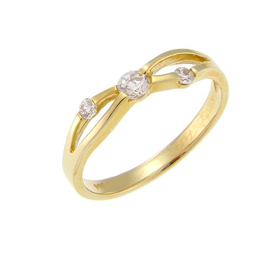 Inel de logodna din aur cu diamante 0.19crt