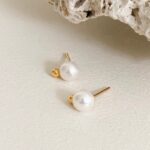 Cercei din aur cu perle naturale
